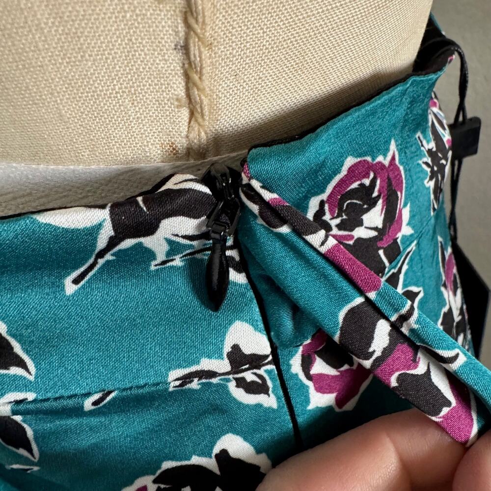 The Kooples | NWT Rock Roses Faux Wrap Mini Skirt Size Small $245 Retail - Picture 8 of 11